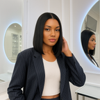 1 article acheté = 1 offert  CARRÉ BABY DOLL- PRESTIGE Perruque HD Invisible Cheveux Birman de haute qualité humaine lisse