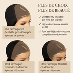 1 article acheté = 1 offert  CARRÉ BABY DOLL- PRESTIGE Perruque HD Invisible Cheveux Birman de haute qualité humaine lisse
