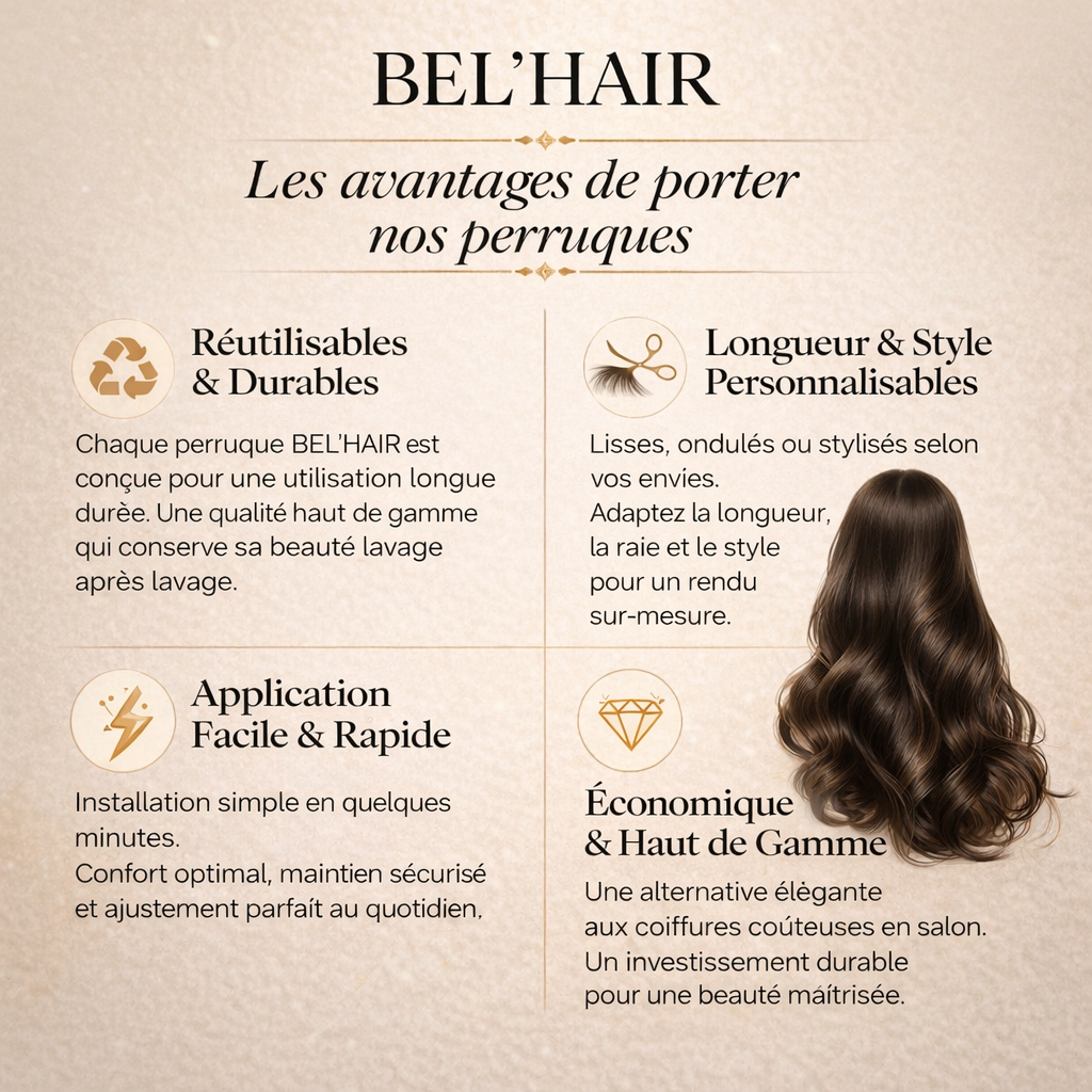 Perruque cheveux naturels