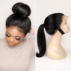 2 Plan femme perruque chignon haut 360 