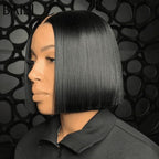 1 article acheté = 1 offert  CARRÉ BABY DOLL- PRESTIGE Perruque HD Invisible Cheveux Birman de haute qualité humaine lisse