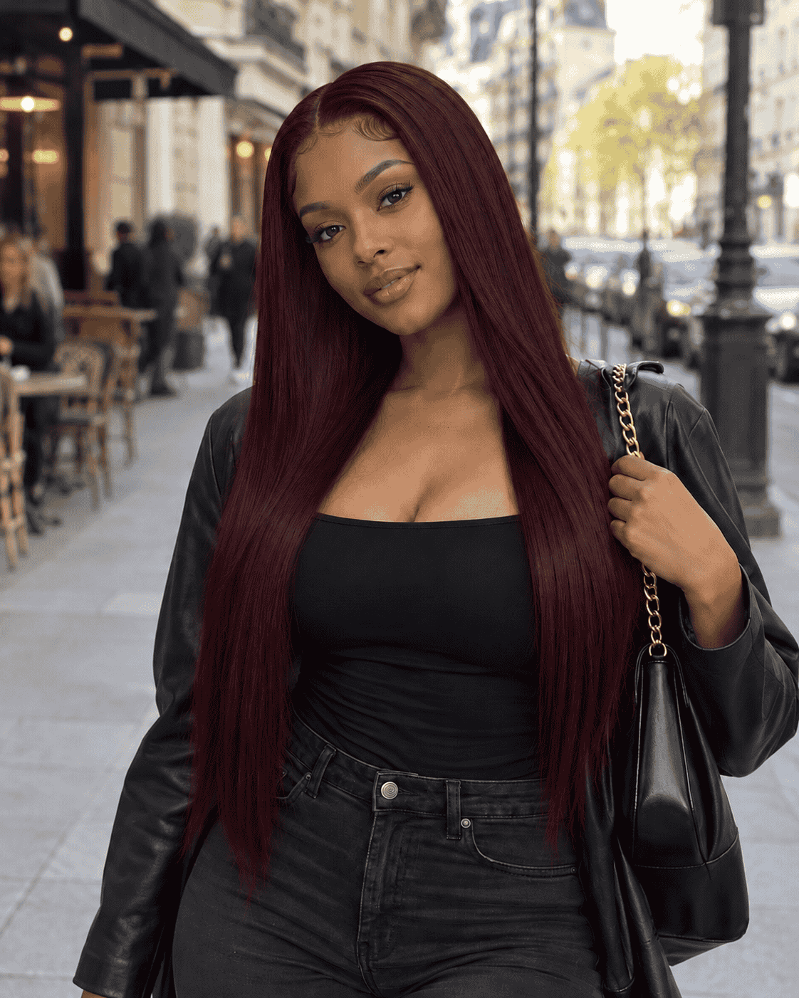 Perruque Rouge Cheveux Naturels Lace HD – Ruby | BEL’HAIR