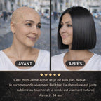 Avant après perruque cheveux naturels alopécie BEL'HAIR Paris - avis client Asma